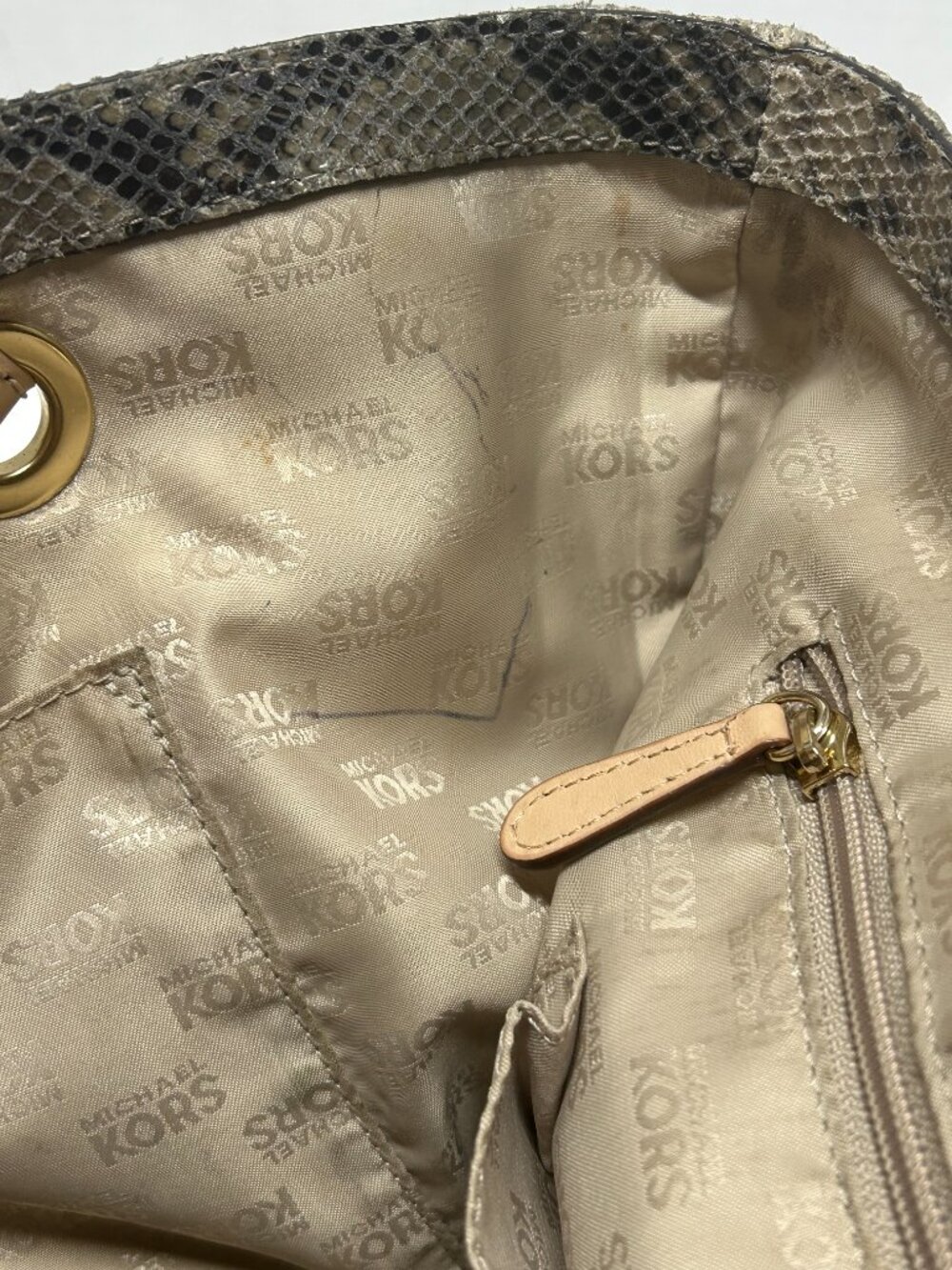 Michael Kors glazed embossed python tote - Picture 12 of 13
